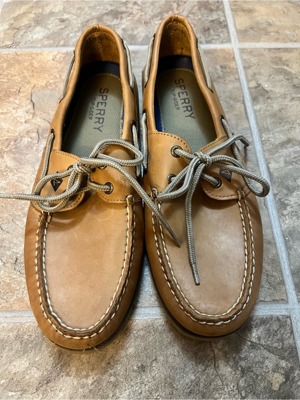 Sperry Men's Tan Leather 2-Eye Boat Shoes